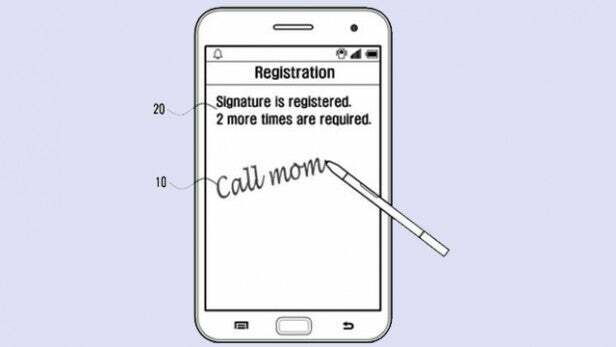 Patent na rozpoznawanie pisma ręcznego w telefonie Samsung Galaxy Note 4
