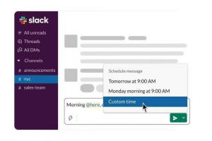 Slack Scheduled Send, наконец, может закончить сообщения о нерабочее время и нерабочее время.