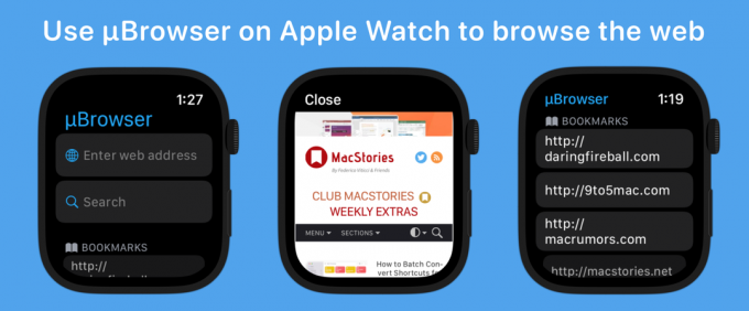 Apple Watch pārlūkprogramma