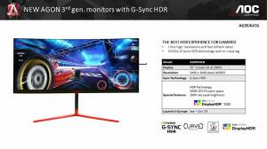 El nuevo monitor para juegos AGON curvo de 35 pulgadas y 200 Hz ultraancho de AOC sale a la venta este verano