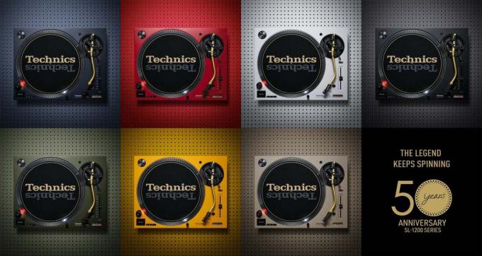 Meja putar Technics SL-120 berubah menjadi 50 dengan remix warna-warni