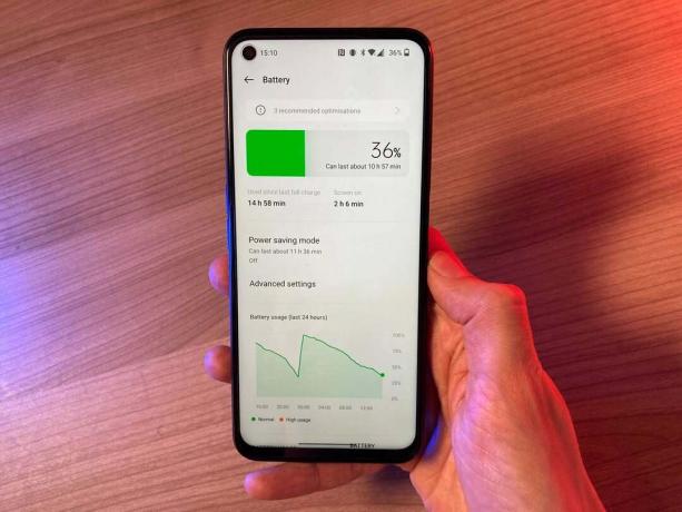 OnePlus Nord CE 2 5G Lite skærm med batterilevetid