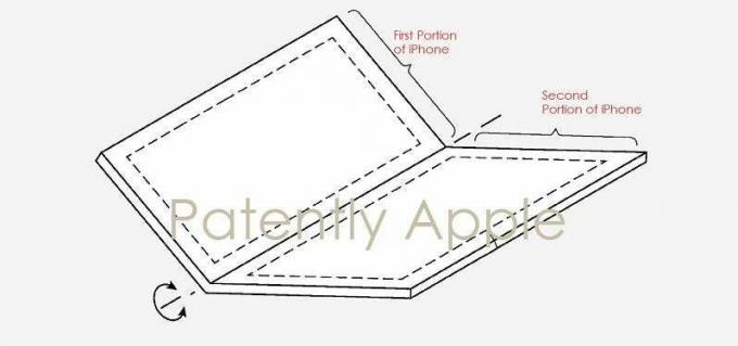 „Apple“ sulankstomo ekrano patentas