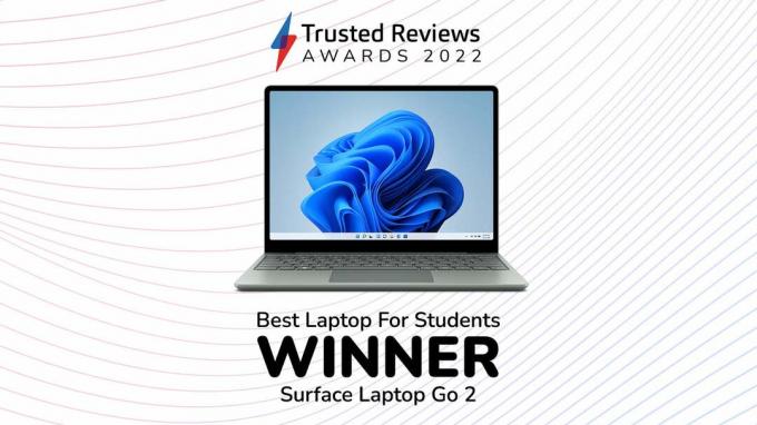 Labākā klēpjdatora studentiem uzvarētājs: Surface Laptop Go 2