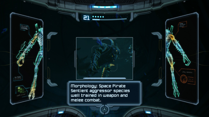 Сканирането на врагове и околната среда играе голяма роля в Metroid Prime Remastered