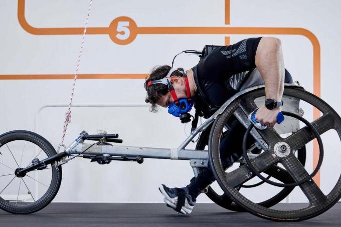 Área de cinta de correr multifuncional-Ciclismo en silla de ruedas