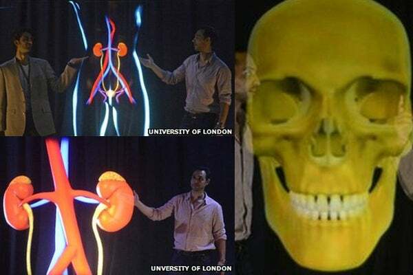 Kæmpe hologrammer, der bruges til medicinsk forelæsning 