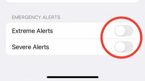 Kā iPhone tālrunī izslēgt valdības ārkārtas brīdinājumus