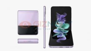 Render Samsung Galaxy Z Flip 3 menunjukkan layar depan yang lebih besar dan warna baru yang berani