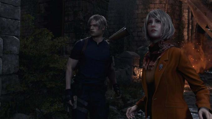 Leonas Kennedy ir Ashley Graham filme „Resident Evil 4“.