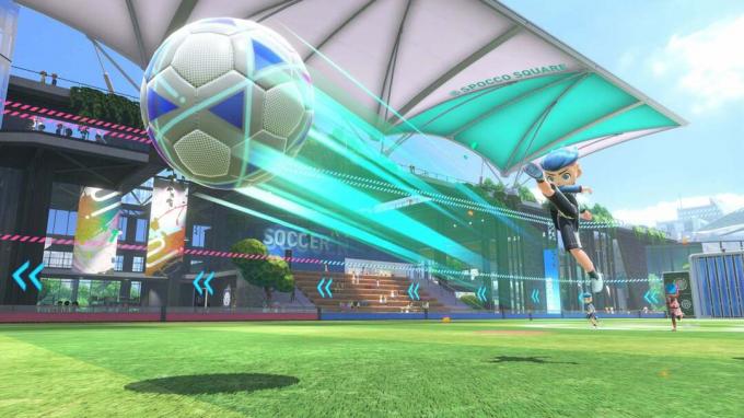 Nintendo Switch Sports'ta ekranda uçan bir top