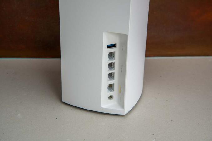 „Linksys Velop Whole Home Intelligent Mesh WiFi 6“ (AX4200) palydoviniai Ethernet prievadai