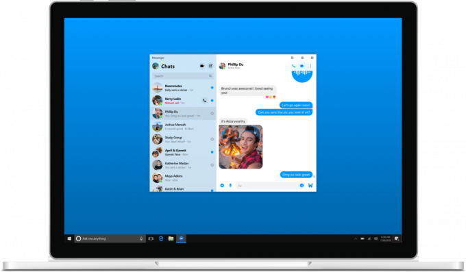 „Facebook Messenger“ darbalaukio programos pokalbis