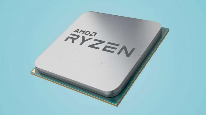 Pressrendering av en generisk AMD Ryzen CPU.
