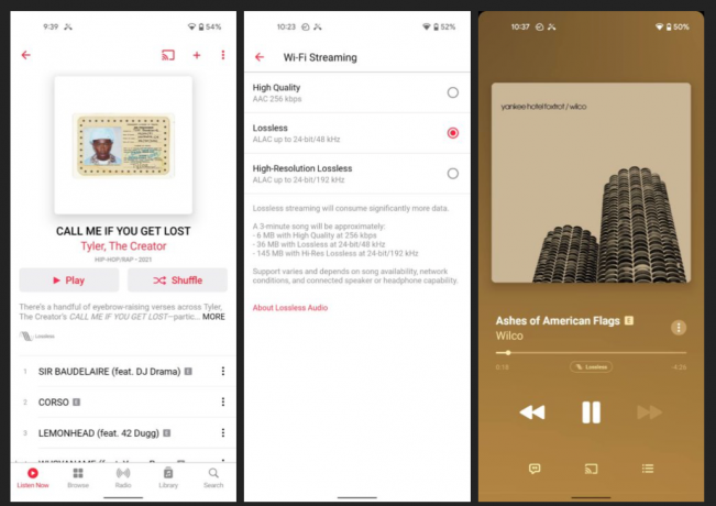 Apple Music lossless op Android