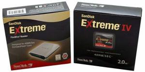 Преглед на SanDisk Extreme IV 2GB CF карта / четец