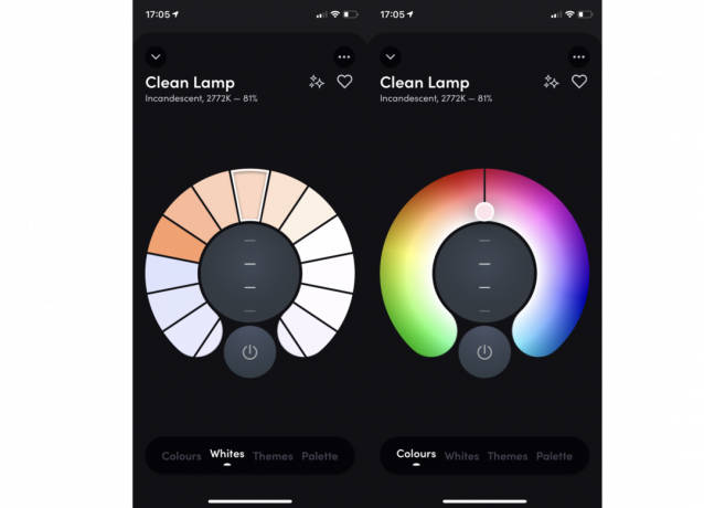 Kolor i temperatura aplikacji LIFX Clean