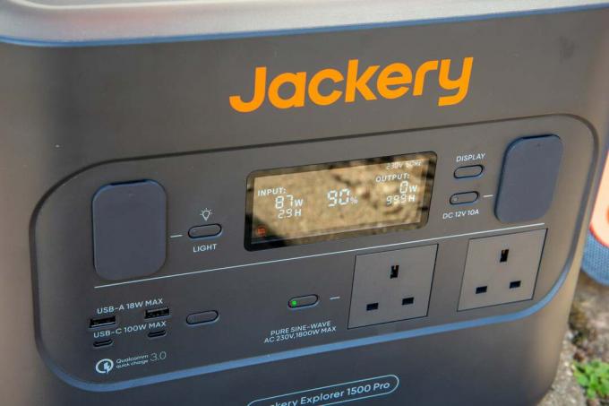 Exibição do Jackery Explorer 1500 Pro