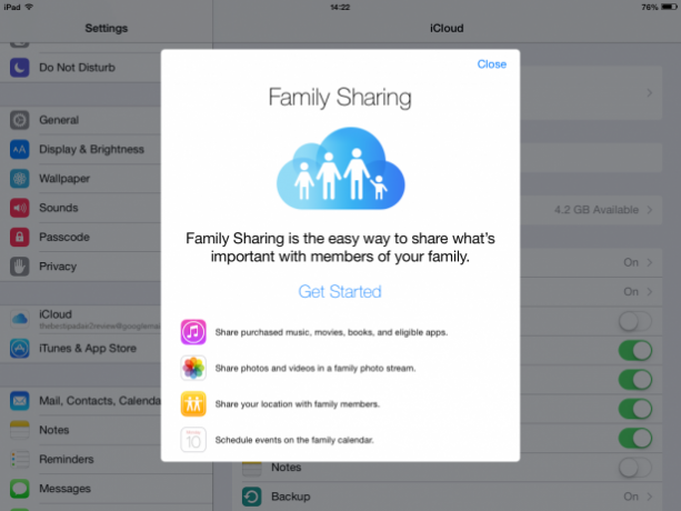 „iOS“ šeimos bendrinimas