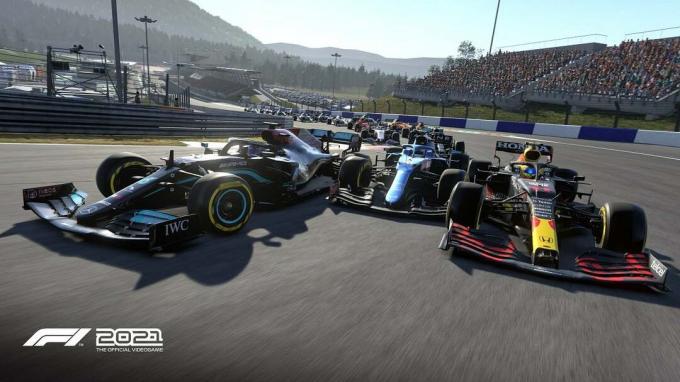 Le auto di F1 in gara a Spa in F1 2021