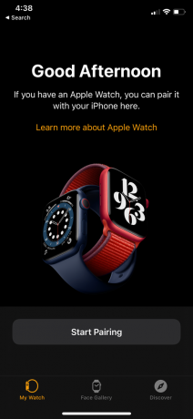 par Apple Watch start parring