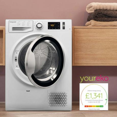 Hotpoint ActiveCare 8 kg çamaşır kurutma makinesi (NT M11 82XB), enerji tasarrufu aracı Youreko