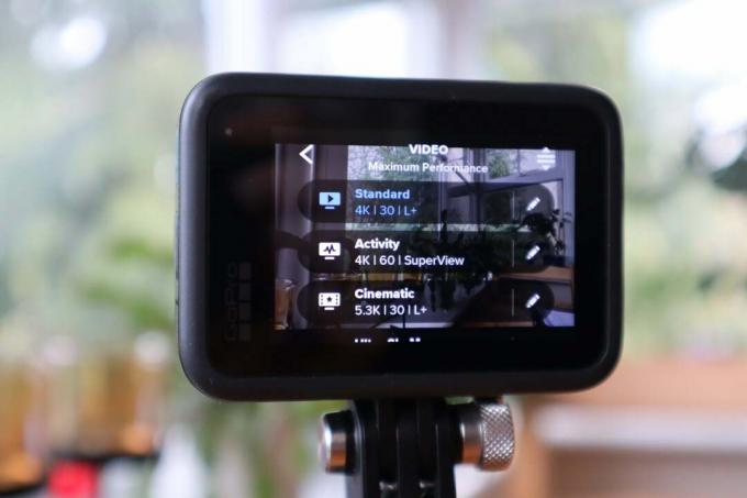 GoPro Hero 10 Black için video modunda kullanılabilen farklı ayarların listesi