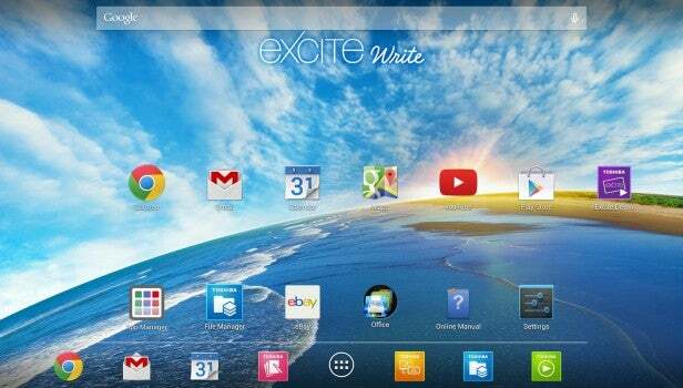 Ekran główny tabletu Toshiba Excite Write