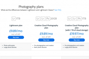 Adobe "testler" Fotoğraf planı fiyat artışı - daha ucuz planını buradan alın