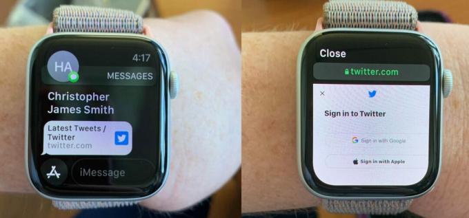 Kliknite Povezava na Apple Watch