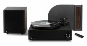 Victrolas Premiere V1 ist sowohl ein Plattenspieler als auch ein Lautsprechersystem