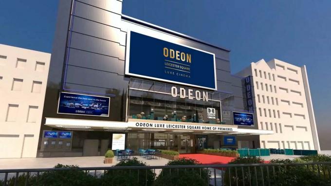 Un grand bâtiment d'ODEON Luxe Leicester Square Home of Premieres