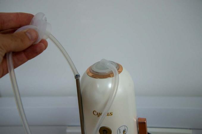 Máquina de café expresso com aquecimento instantâneo Cyetus Mini 4 em 1 mangueira de água
