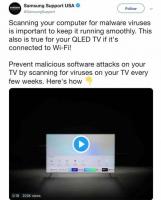 Η Samsung προειδοποίησε τους κατόχους της Smart TV για ιούς - και στη συνέχεια το διέγραψε